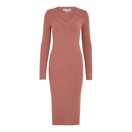 Desires DESIRES Gebreide jurk Amabel pastelrood