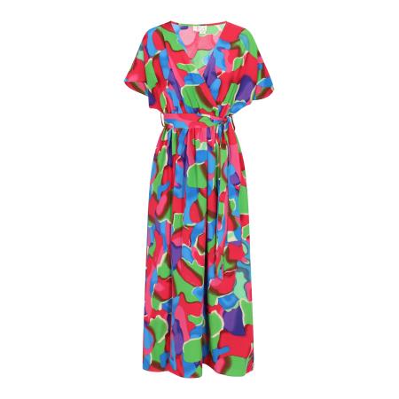 ebeeza ebeeza Jurk Spring Summer blauw / groen / donkerlila / rood