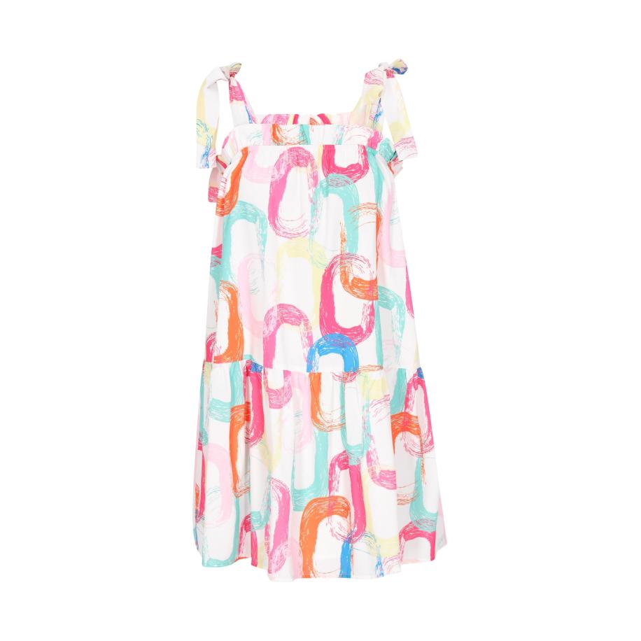 SANIKA SANIKA Jurk Fashion Look turquoise / geel / pink / wit -