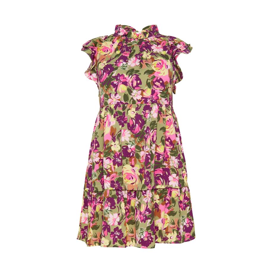 FELIPA FELIPA Jurk geel / kaki / lila / sering -