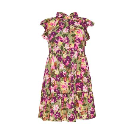 FELIPA FELIPA Jurk geel / kaki / lila / sering