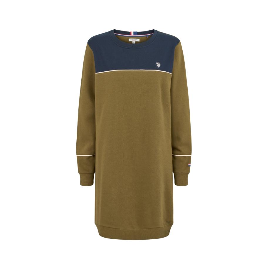 U.S. Polo Assn. U.S. POLO ASSN. Jurk Katja donkerblauw / olijfgroen -