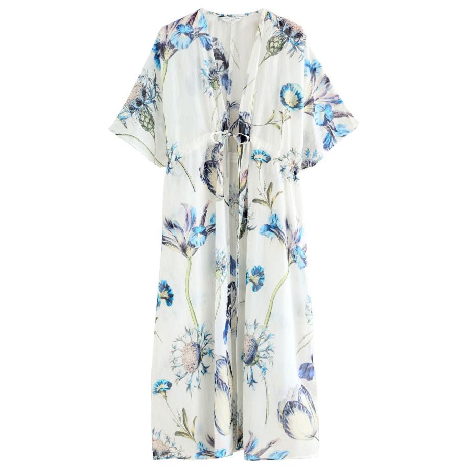 Next Next Strandjurk blauw / azuur / olijfgroen / wit -