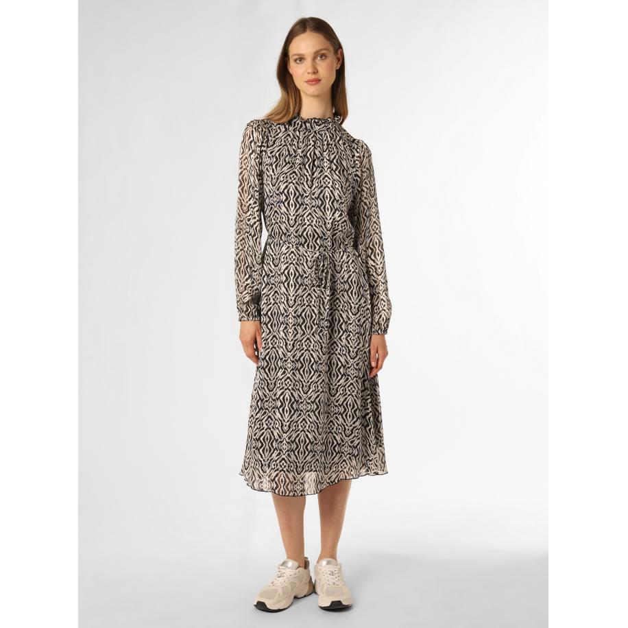 Marie Lund Marie Lund Jurk ecru / zwart -