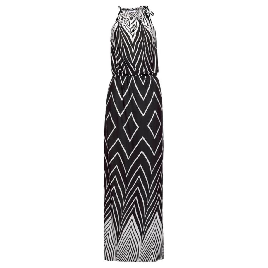 Lascana LASCANA Zomerjurk zwart / wit -