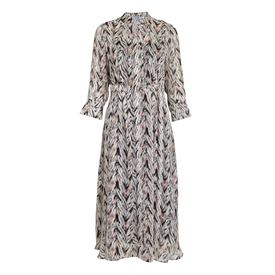 Minus minus Blousejurk Filine bruin / zwart / wit -