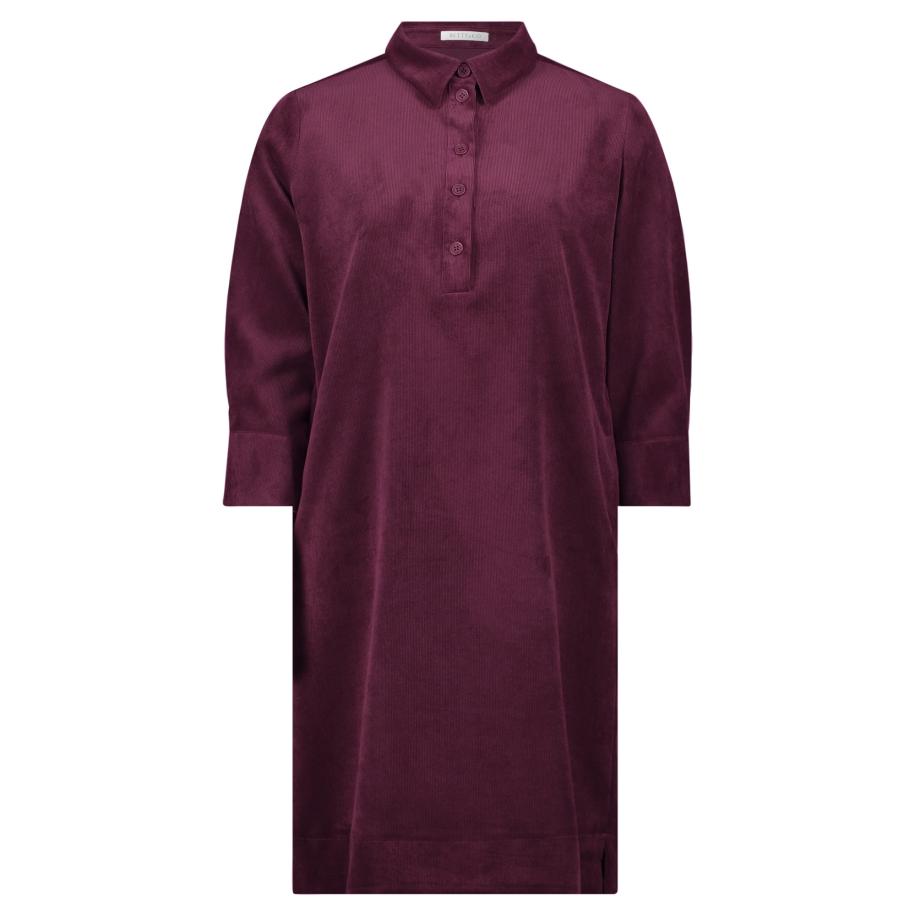 Betty & Co Betty & Co Jurk aubergine -