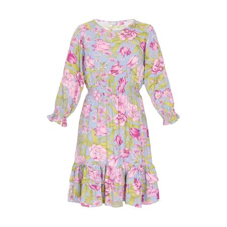 FELIPA FELIPA Jurk Fashion Look lichtblauw / groen / lila / orchidee