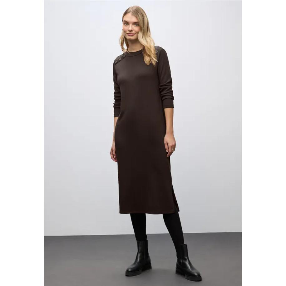Street One Geribde jurk Bruin