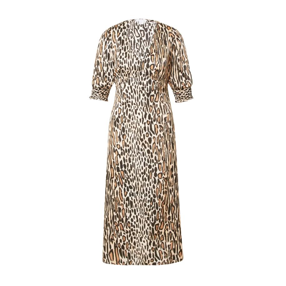 Warehouse Warehouse Jurk beige / bruin / zwart -