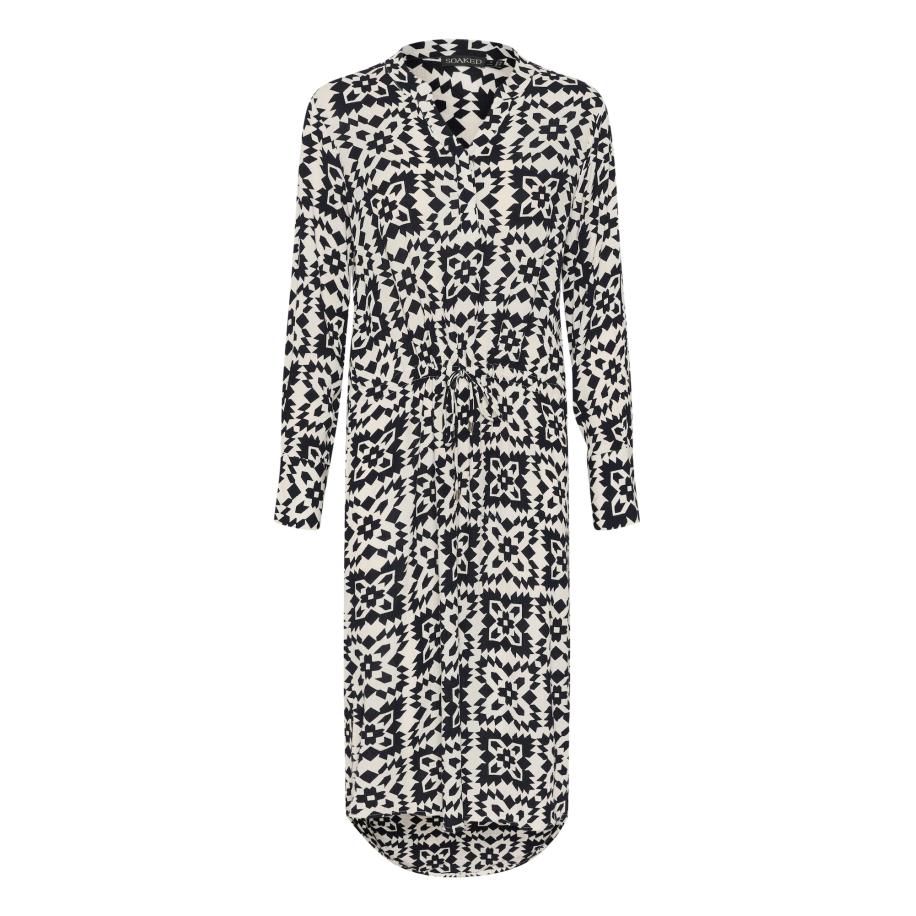 Soaked in Luxury SOAKED IN LUXURY Blousejurk Zaya zwart / wit -