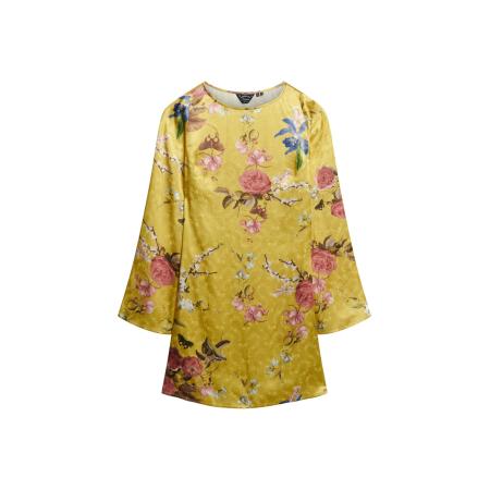 Superdry Jurk navy / bruin / geel / rosa