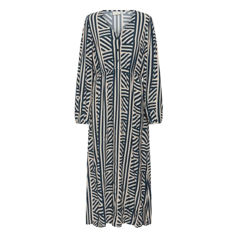 Kaffe Kaffe Jurk Estelle sand / navy -