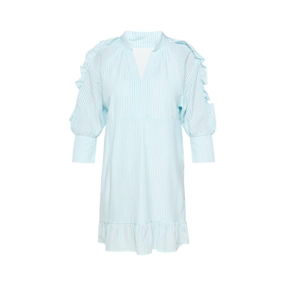 Usha usha BLUE LABEL Jurk Fashion Look lichtblauw / wit -