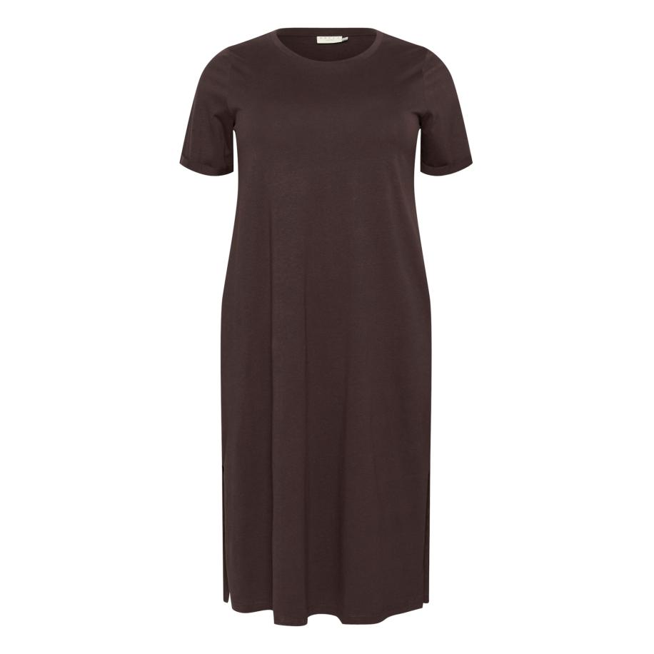 KAFFE CURVE Jurk Caline chocoladebruin Bruin