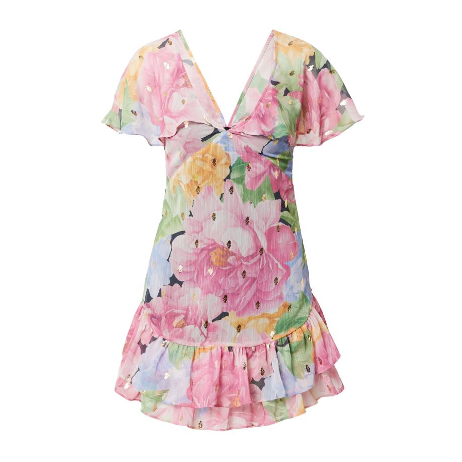 Nasty Gal Nasty Gal Zomerjurk lichtblauw / goud / groen / pink -