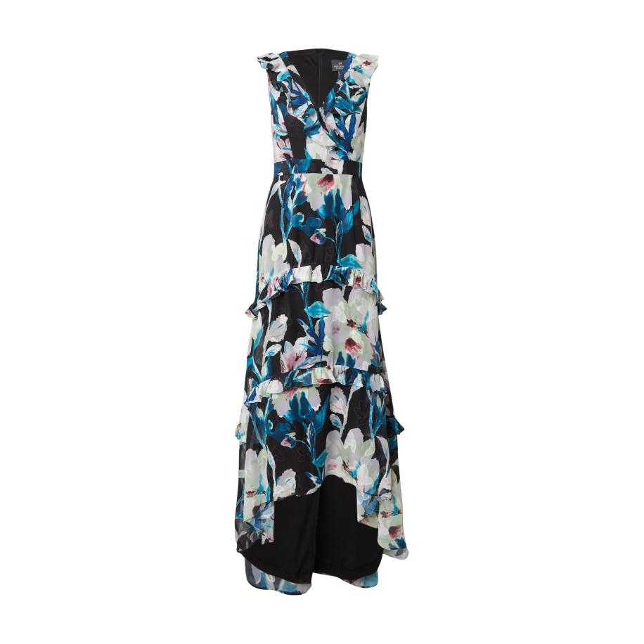 Adrianna Papell Adrianna Papell Avondjurk lichtblauw / lichtoranje / cranberry / zwart -