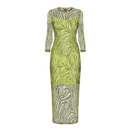 MYMO myMo ROCKS Jurk Fashion Look limoen / zwart