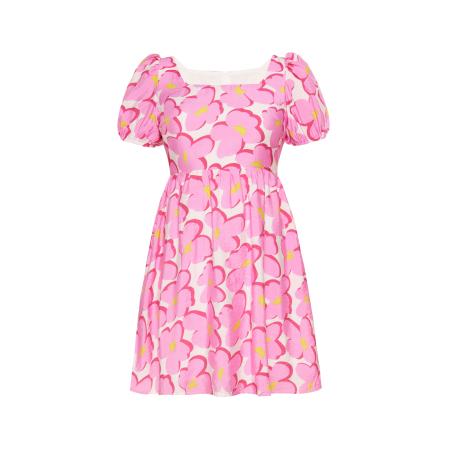 FELIPA FELIPA Jurk Fashion Look geel / pink / rosa / wit