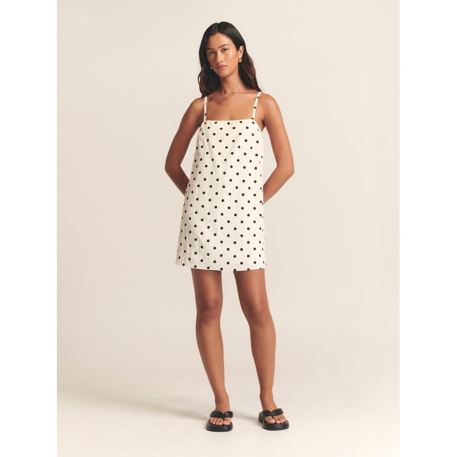 St MRLO Jurk Tammie zwart / wit Wit