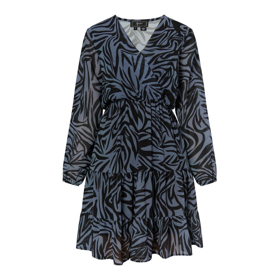 Faina faina Jurk donkergrijs / zwart -