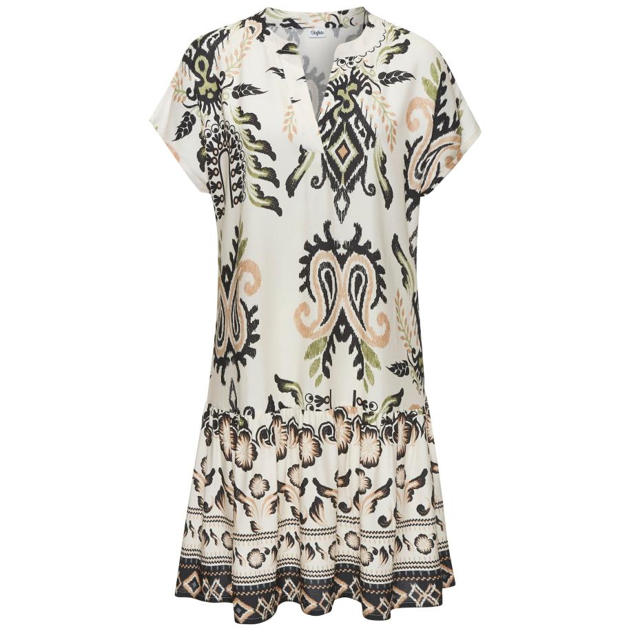 Buffalo BUFFALO Blousejurk camel / sand / olijfgroen / zwart -