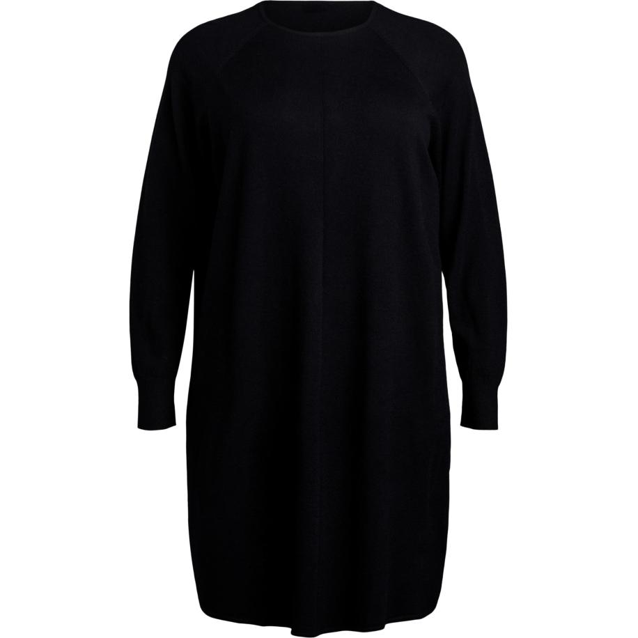 Zizzi Zizzi Gebreide jurk Caella zwart -