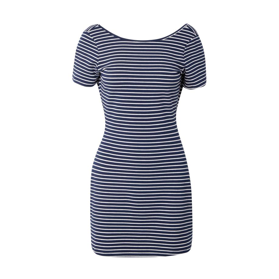 Motel Motel Jurk Roswitha navy / wit -