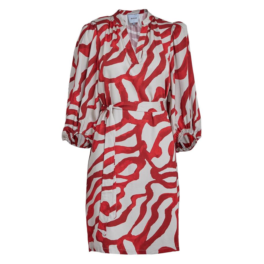 Minus minus Jurk Jassie rood / wit -