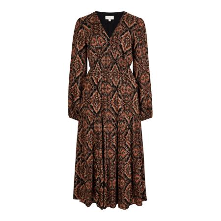 Apricot Apricot Jurk Smock Waist Tiered roestrood