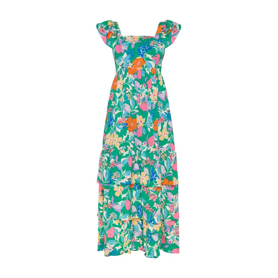 FELIPA FELIPA Zomerjurk groen / gemengde kleuren -