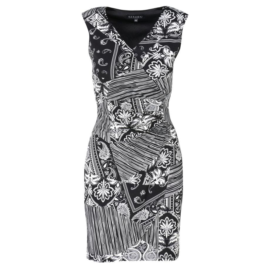 KOROSHI KOROSHI Zomerjurk zwart / wit -