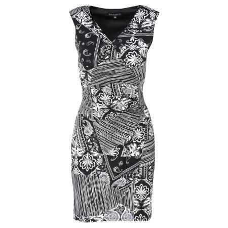 KOROSHI KOROSHI Zomerjurk zwart / wit