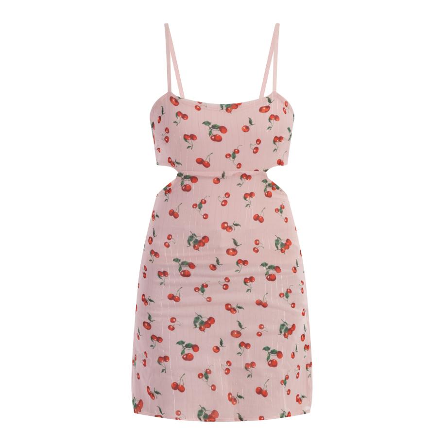 MYMO MYMO Zomerjurk groen / rosa / rood / wit -