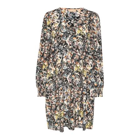Culture CULTURE Jurk CU Sika Bello lichtblauw / geel / zwart / wit