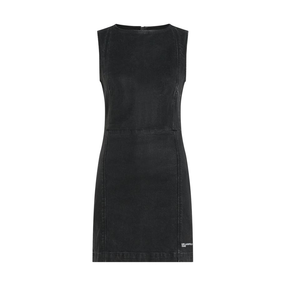 Karl Lagerfeld KARL LAGERFELD JEANS Jurk black denim / wit -