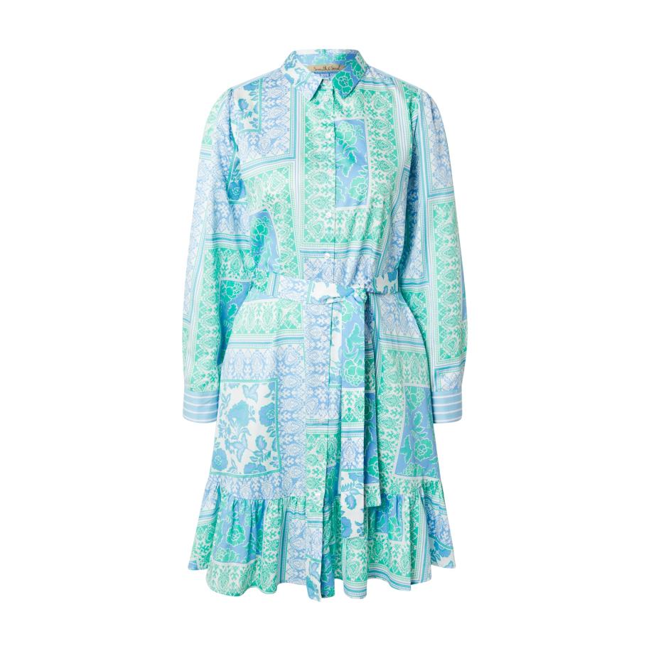 Smith & Soul Smith&Soul Blousejurk lichtblauw / lichtgroen / wit -