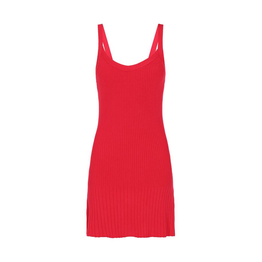 MYMO MYMO Gebreide jurk Spring Summer rood -