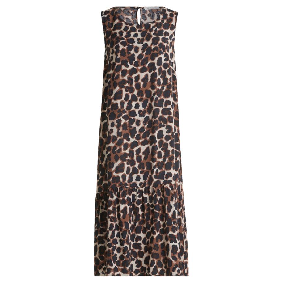 Betty & Co Betty & Co Jurk lichtbeige / bruin / zwart -