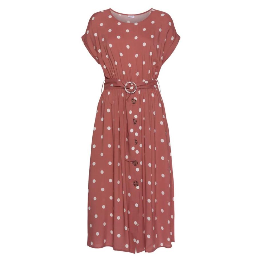 Lascana LASCANA Jurk rood / wit -