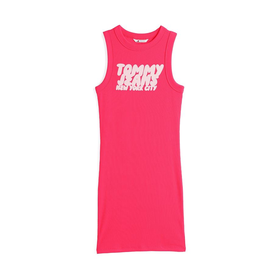 Tommy Jeans Zomerjurk pink / pastelroze Roze