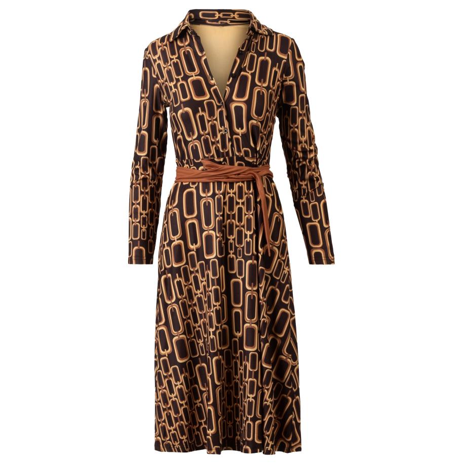 Kraimod Kraimod Blousejurk bruin / zwart -