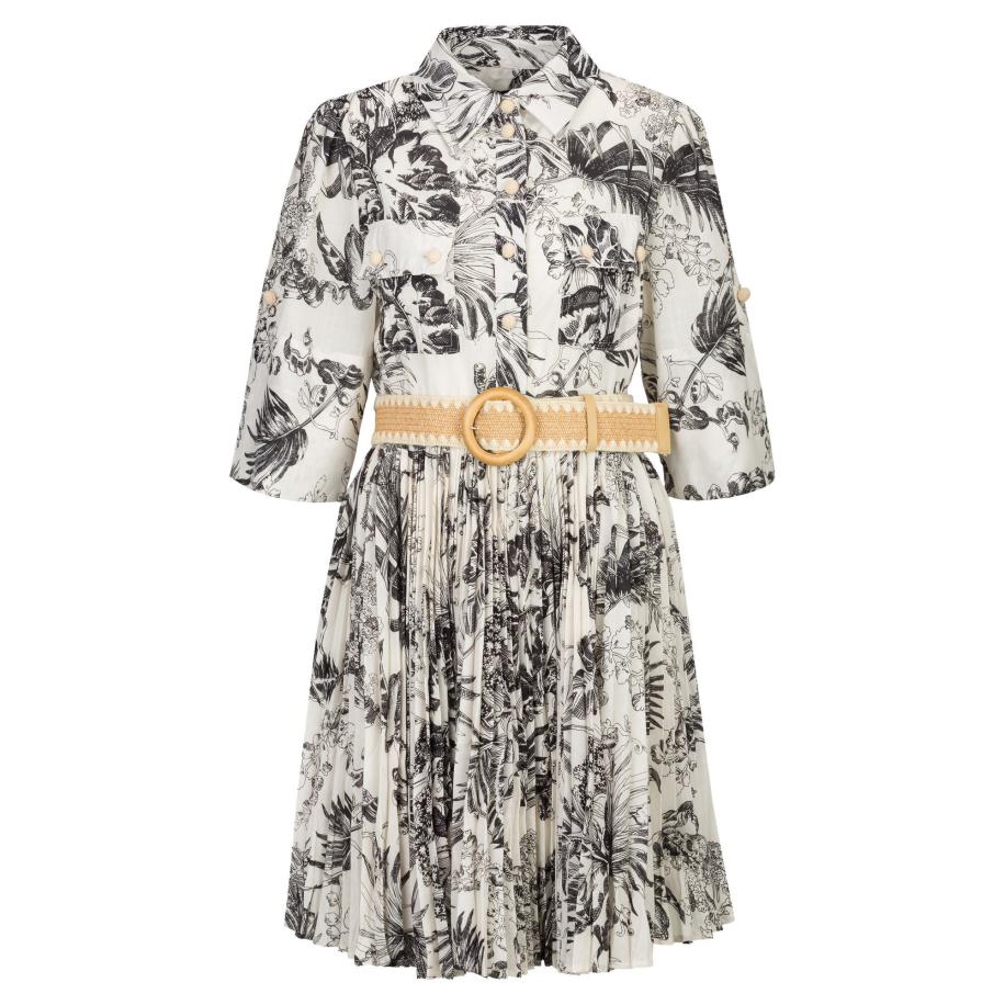 Dine'n'Dance DinenDance Zomerjurk Yulli zwart / wit -