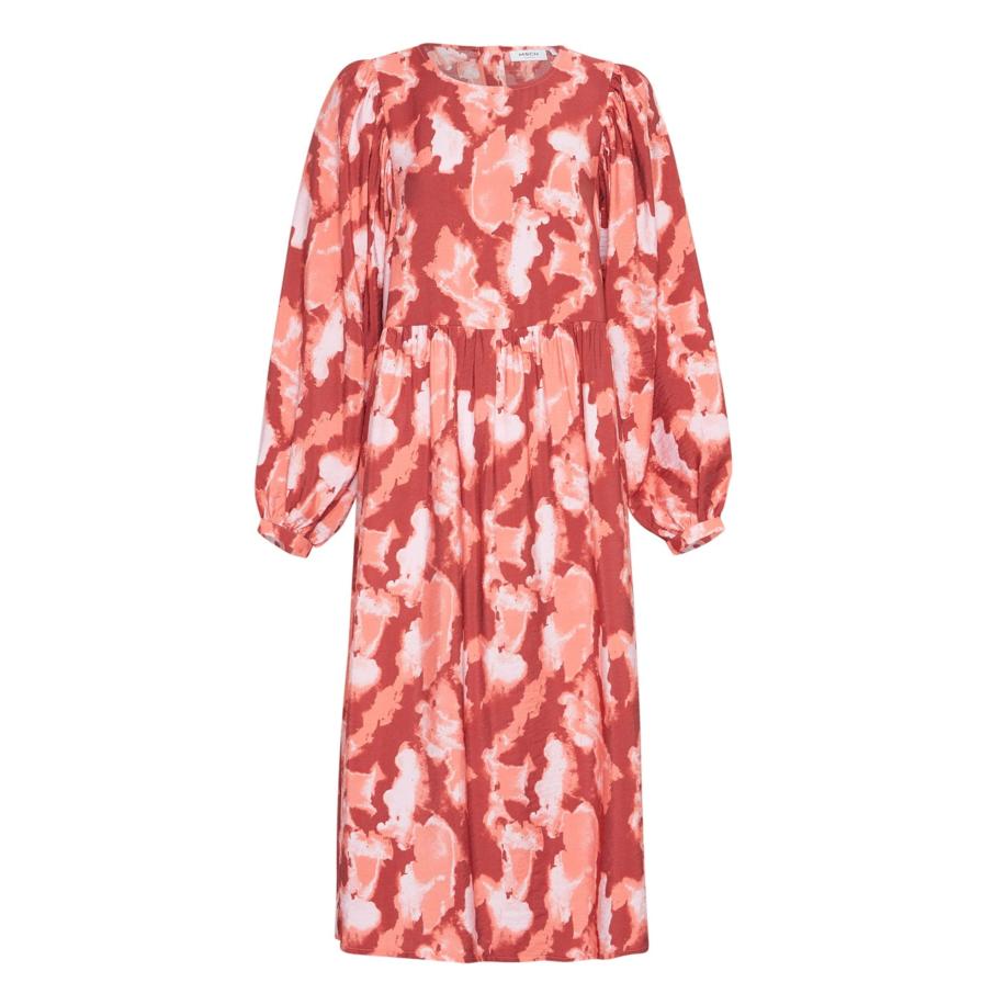 MSCH COPENHAGEN Jurk Ladonna abrikoos / kreeft / lichtoranje Oranje