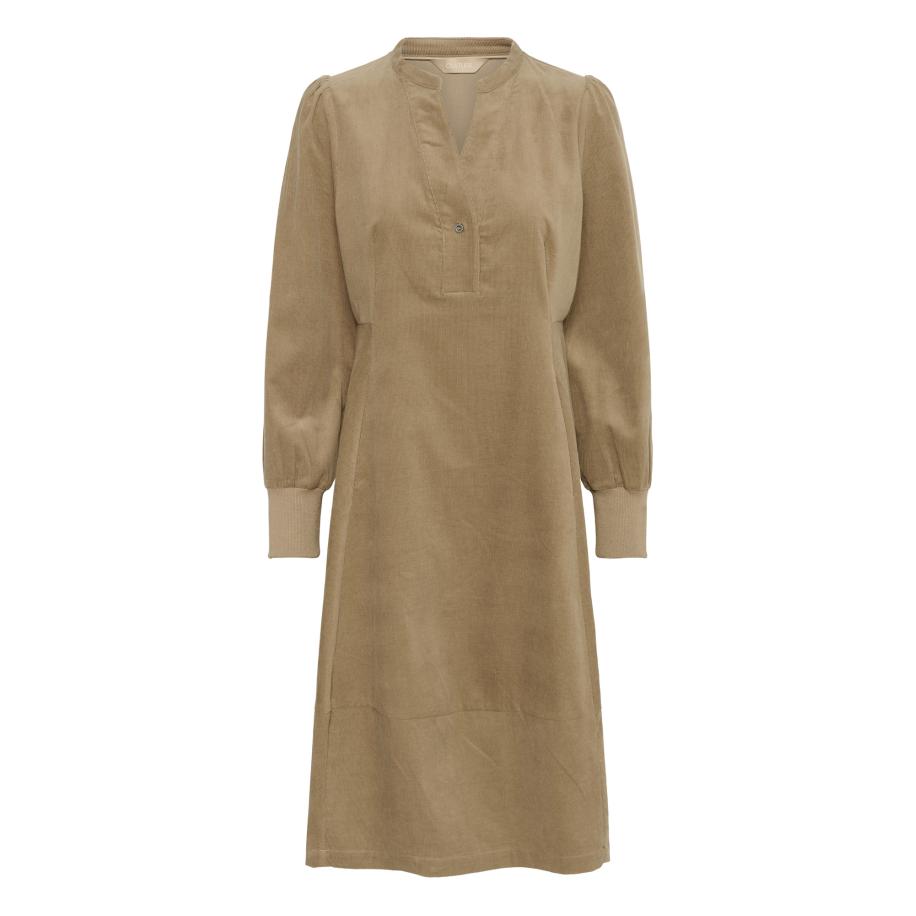 Culture CULTURE Jurk Rhaena donkerbeige -