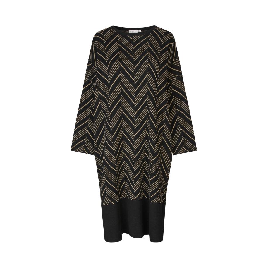 Masai Masai Jurk MaNuska geel / zwart -