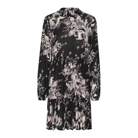 Kaffe Jurk KA Rikka grijs / lichtgrijs / zwart