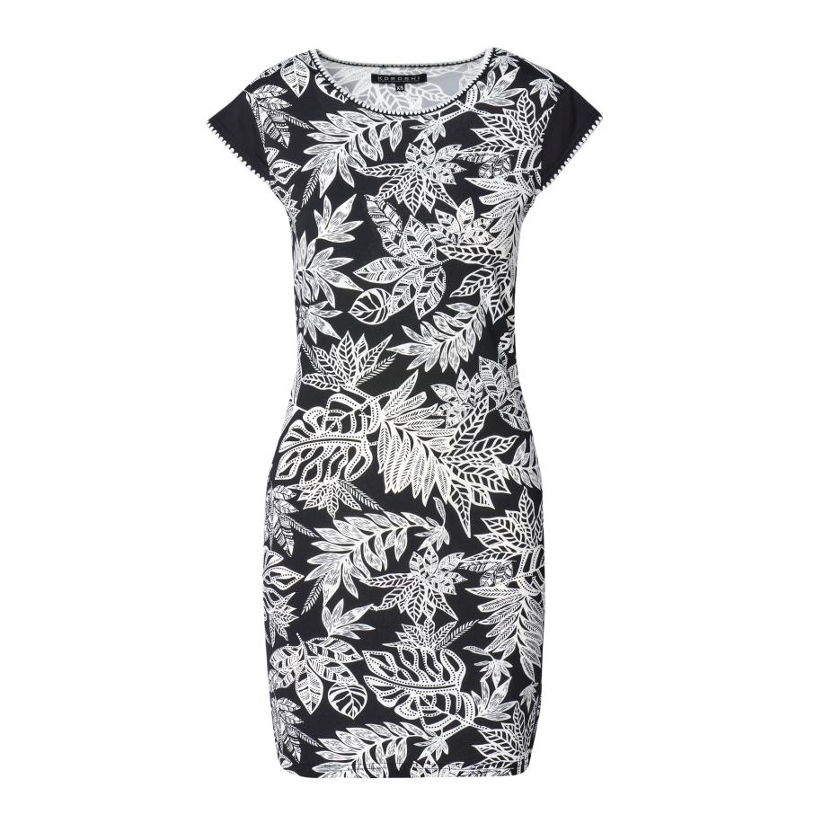 KOROSHI KOROSHI Jurk zwart / wit -