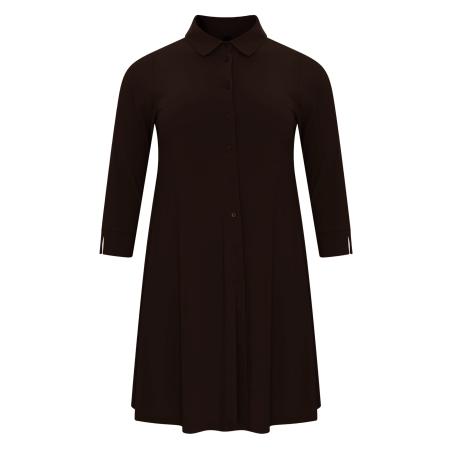 Yoek YOEK Blousejurk Dolce donkerbruin