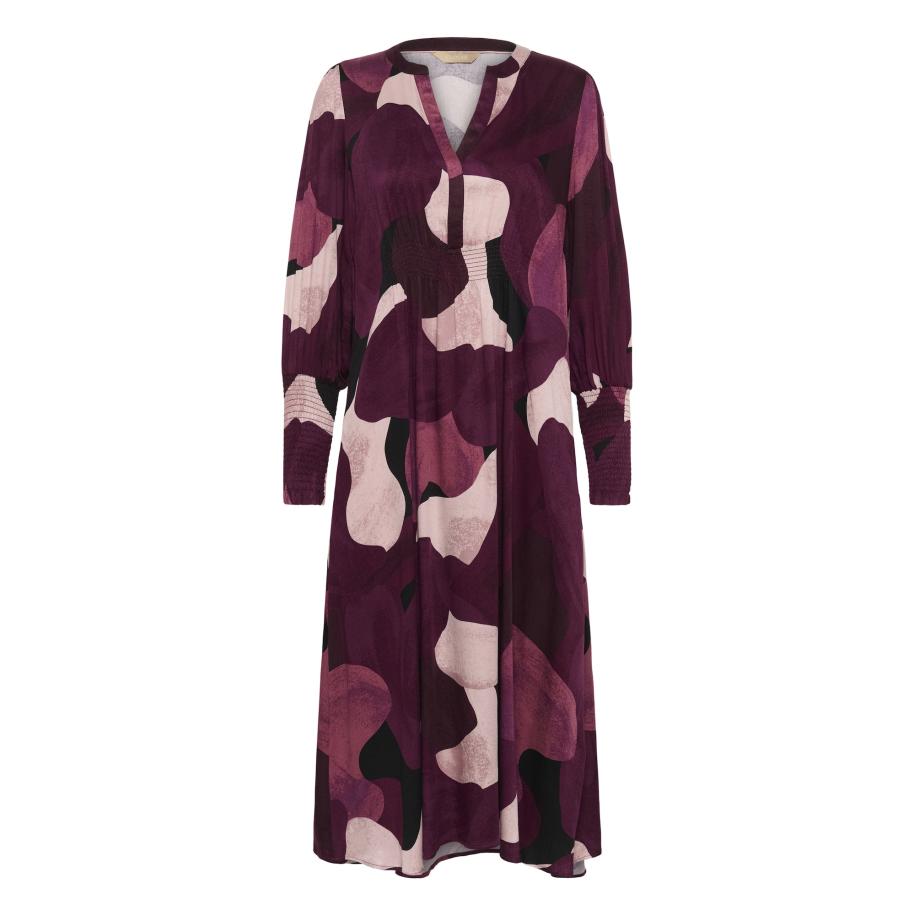 Culture CULTURE Jurk Dana rosé / wijnrood / watermeloen rood / zwart -